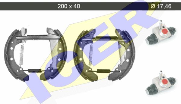 Icer 79KT0099 C - Bremžu loku komplekts autospares.lv