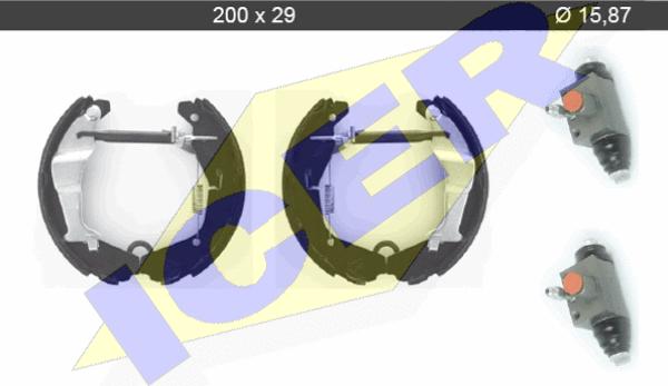 Icer 79KT0095 C - Bremžu loku komplekts www.autospares.lv