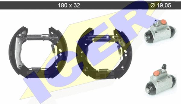 Icer 79KT0096 C - Bremžu loku komplekts www.autospares.lv