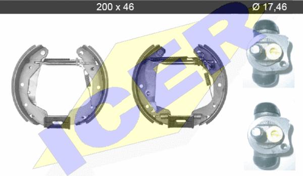 Icer 79KT0043 C - Bremžu loku komplekts www.autospares.lv