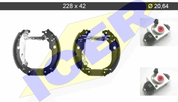 Icer 79KT0069 C - Brake Shoe Set www.autospares.lv