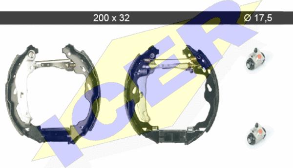 Icer 79KT0008 C - Bremžu loku komplekts autospares.lv