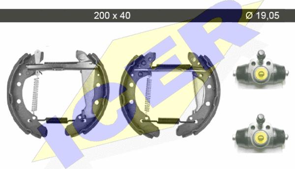 Icer 79KT0003 C - Brake Shoe Set www.autospares.lv