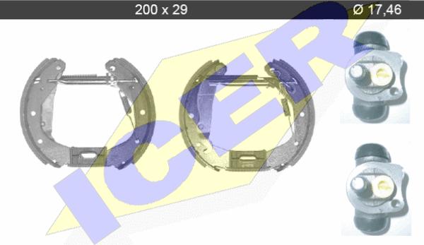 Icer 79KT0036 C - Bremžu loku komplekts www.autospares.lv