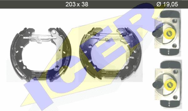 Icer 79KT0023 C - Bremžu loku komplekts autospares.lv