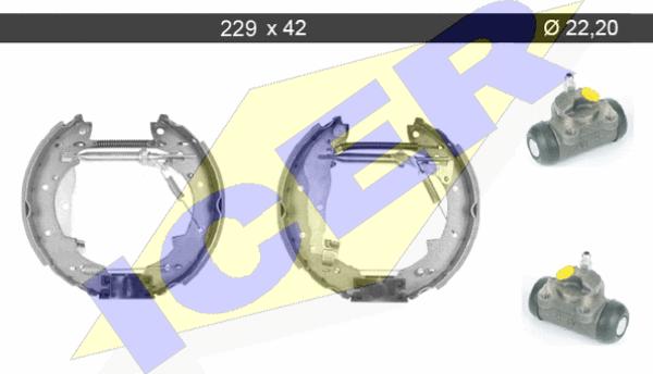 Icer 79KT0074 C - Brake Shoe Set www.autospares.lv