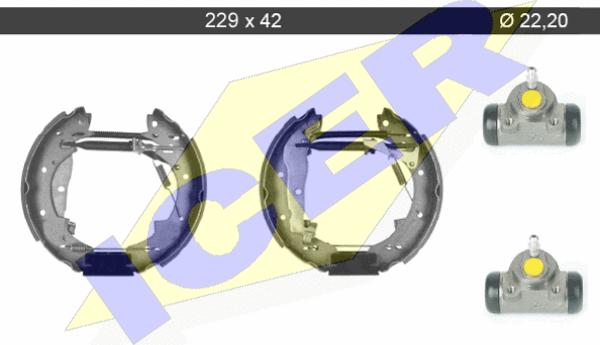 Icer 79KT0075 C - Brake Shoe Set www.autospares.lv