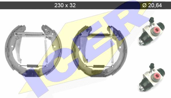 Icer 79KT0073 C - Bremžu loku komplekts www.autospares.lv