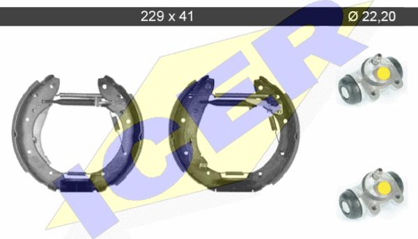 Icer 79KT0072 C - Brake Shoe Set www.autospares.lv