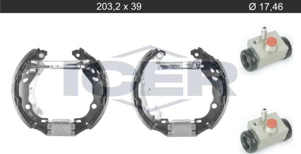 Icer 79KT0137 C - Brake Shoe Set www.autospares.lv