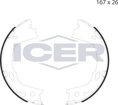 Icer 79PB4055 C - Bremžu loku kompl., Stāvbremze www.autospares.lv