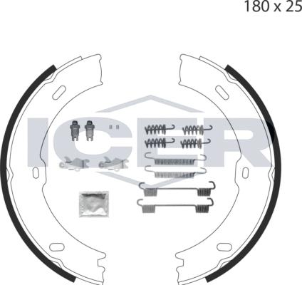 Icer 79PB4009 C - Bremžu loku kompl., Stāvbremze www.autospares.lv