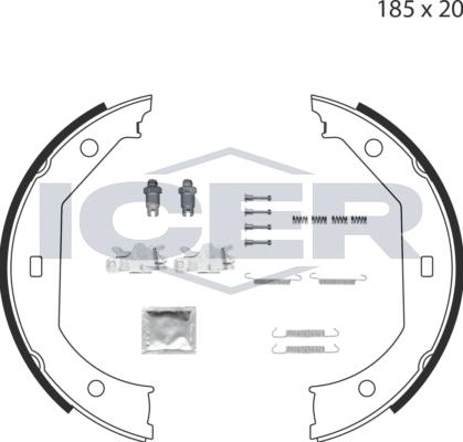 Icer 79PB4004 C - Bremžu loku kompl., Stāvbremze autospares.lv