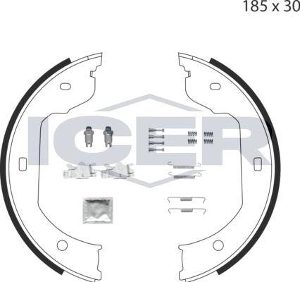 Icer 79PB4003 C - Bremžu loku kompl., Stāvbremze www.autospares.lv