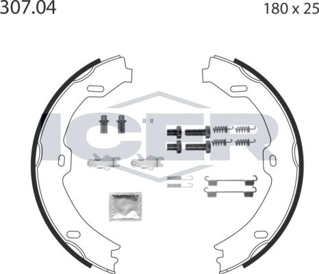 Icer 79PB4013 C - Bremžu loku kompl., Stāvbremze www.autospares.lv