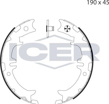 Icer 79PB4039 C - Bremžu loku kompl., Stāvbremze www.autospares.lv