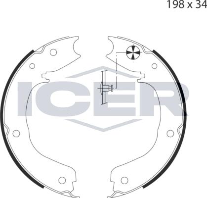 Icer 79PB4035 C - Bremžu loku kompl., Stāvbremze www.autospares.lv