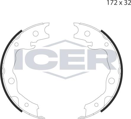 Icer 79PB4031 C - Bremžu loku kompl., Stāvbremze www.autospares.lv