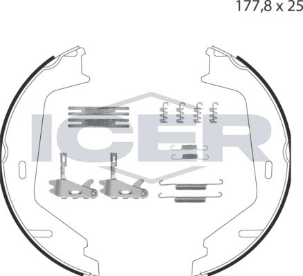 Icer 79PB4025 C - Bremžu loku kompl., Stāvbremze www.autospares.lv