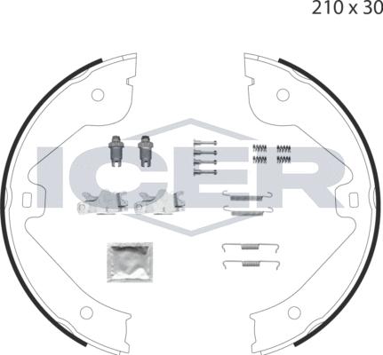 Icer 79PB4028 C - Bremžu loku kompl., Stāvbremze www.autospares.lv