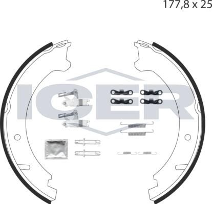 Icer 79PB4023 C - Bremžu loku kompl., Stāvbremze www.autospares.lv