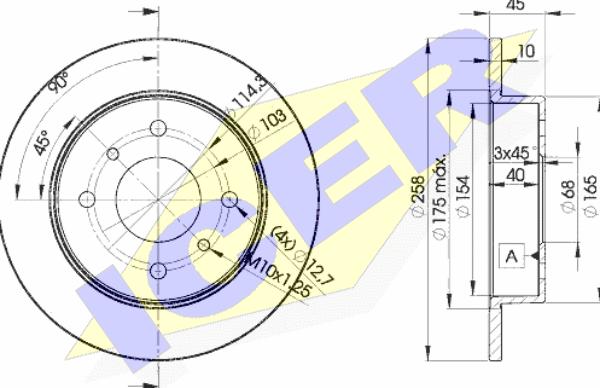 Icer 78BD9901-2 - Bremžu diski www.autospares.lv