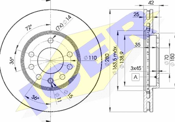 Icer 78BD9060-2 - Bremžu diski www.autospares.lv