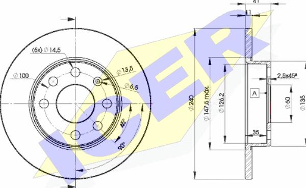 Icer 78BD9020-2 - Bremžu diski autospares.lv