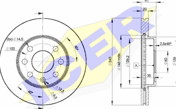 Icer 78BD9021-2 - Bremžu diski autospares.lv