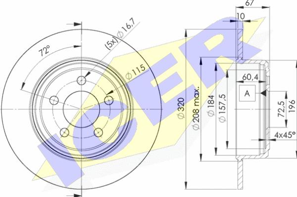 Icer 78BD9198-2 - Bremžu diski www.autospares.lv