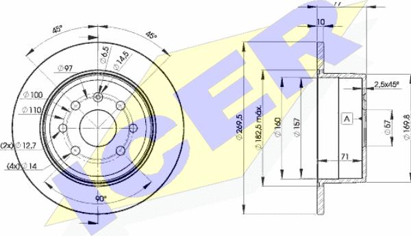 Icer 78BD9102-1 - Bremžu diski www.autospares.lv