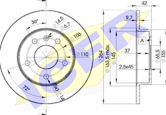 Icer 78BD9110-2 - Bremžu diski www.autospares.lv