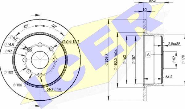 Icer 78BD9209-2 - Bremžu diski www.autospares.lv