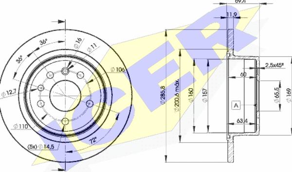 Icer 78BD9211-2 - Bremžu diski autospares.lv