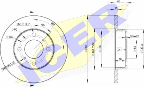 Icer 78BD9280-2 - Bremžu diski www.autospares.lv