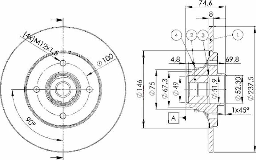 Icer 78BD4901 - Bremžu diski www.autospares.lv