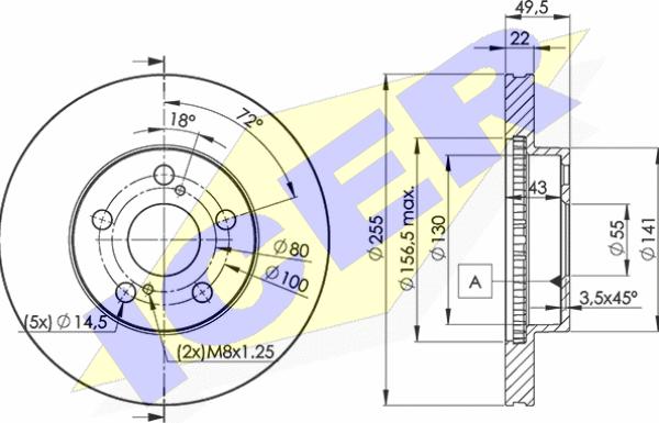 Icer 78BD4413-2 - Bremžu diski www.autospares.lv