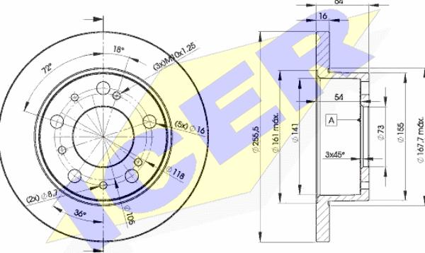 Icer 78BD4693-2 - Bremžu diski autospares.lv