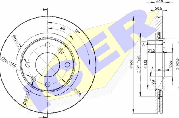 Icer 78BD4697-2 - Bremžu diski autospares.lv