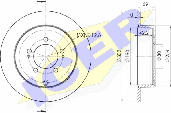 Icer 78BD4650-2 - Bremžu diski www.autospares.lv