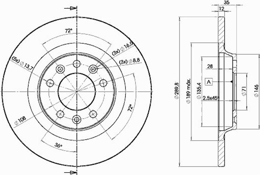 Icer 78BD4609 - Bremžu diski www.autospares.lv