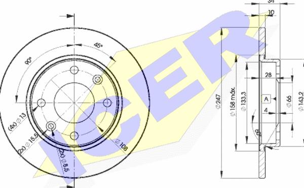 Icer 78BD4689-2 - Bremžu diski www.autospares.lv