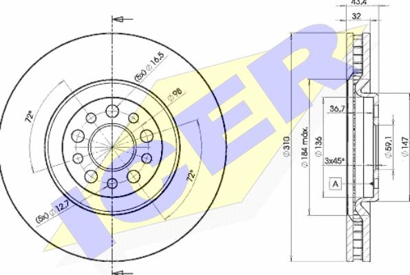 Icer 78BD4684-2 - Bremžu diski autospares.lv