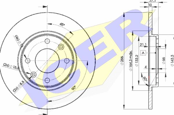 Icer 78BD4688-2 - Bremžu diski www.autospares.lv