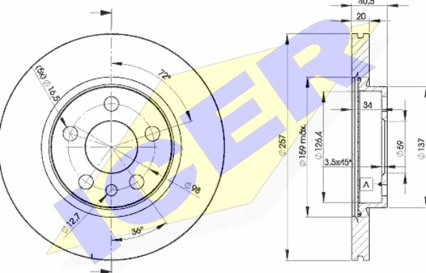 Icer 78BD4683-2 - Bremžu diski www.autospares.lv