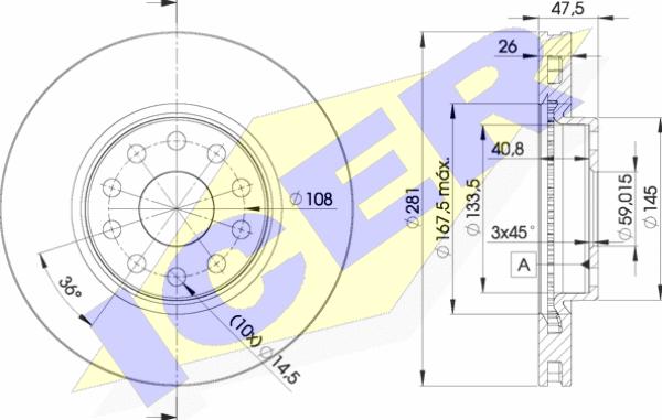 Icer 78BD4639-2 - Bremžu diski autospares.lv