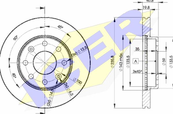 Icer 78BD4633-2 - Brake Disc www.autospares.lv