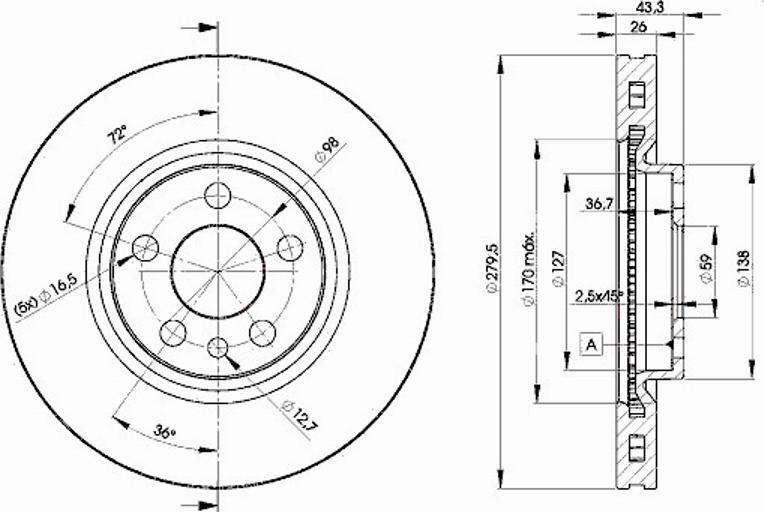 Icer 78BD4620 - Bremžu diski www.autospares.lv