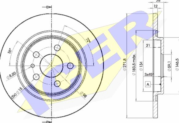 Icer 78BD4679-2 - Bremžu diski www.autospares.lv