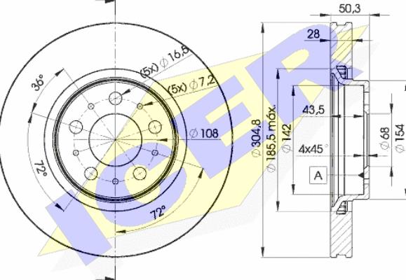 Icer 78BD4045-2 - Bremžu diski www.autospares.lv